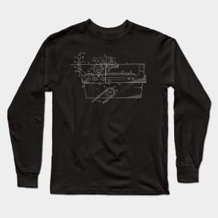 Manufacture for bottles label Vintage Patent Hand Drawing Long Sleeve T-Shirt